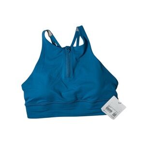 Lululemon Energy Zip High Neck LL Bra HWIB Hawaiian Blue NWT 8